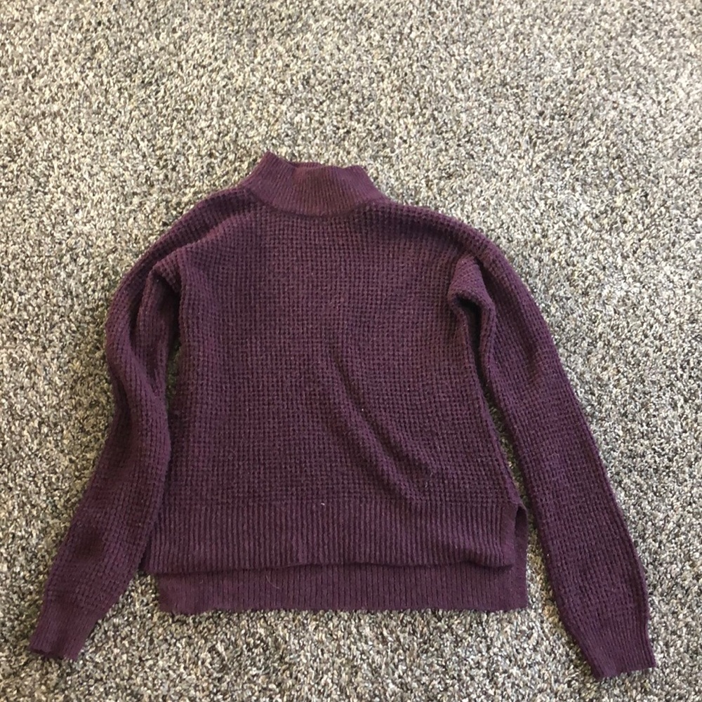 So (Lg 10/12) girls youth maroon colored turtleneck sweater for winter time